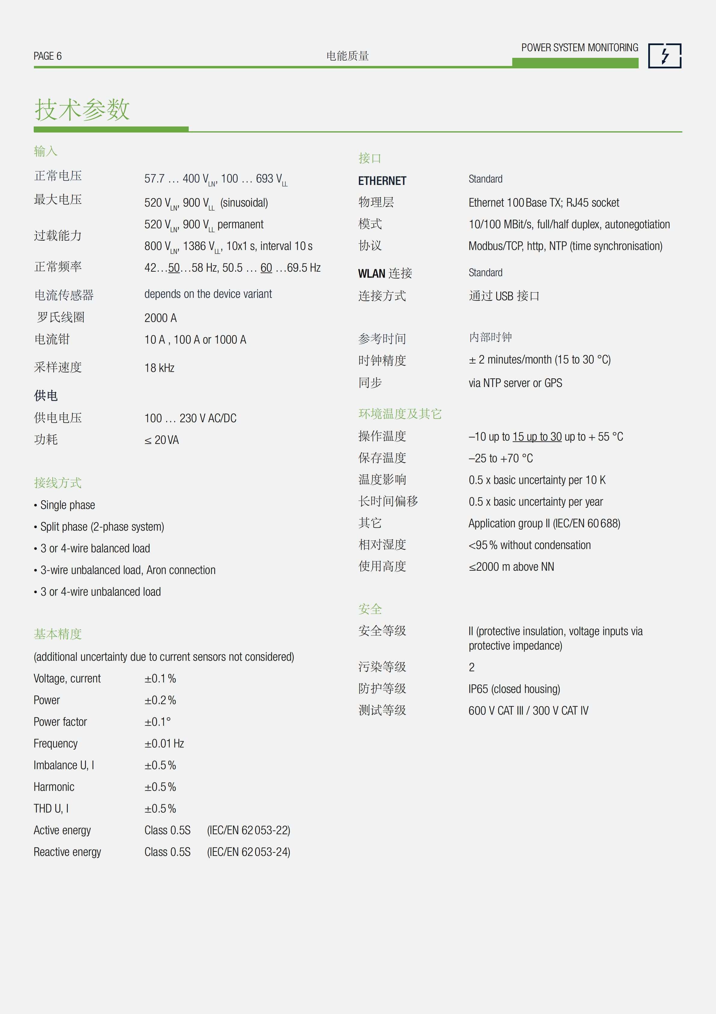 便攜電能質量分析儀LINAX PQ5000-Mobile技術參數(shù)_05